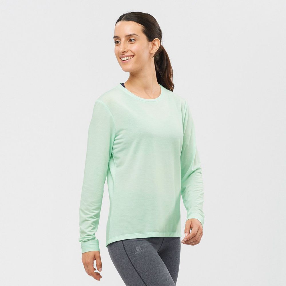 Salomon Mellemlag Dame Sort - ESSENTIAL LONG SLEEVE (XIEKV-6954)